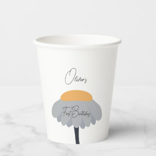 Gobelets En Papier Première fête d'anniversaire Chamomile Fleur migno