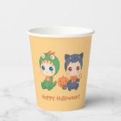 Gobelets En Papier Première Halloween Babies Chat noir Costume Dragon (Verso)