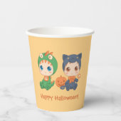 Gobelets En Papier Première Halloween Babies Chat noir Costume Dragon (Recto)