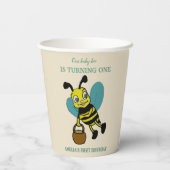 Gobelets En Papier Première naissance personnalisée 1ère fête d'anniv (Verso)