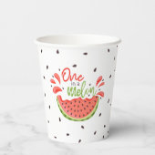 Gobelets En Papier Première pastèque d'un Melon (Verso)