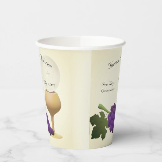 Gobelets En Papier Première sainte union personnalisée (Gauche)