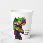 Gobelets En Papier Préparez-vous à une fête d'anniversaire Dino-Mite  (Verso)