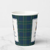 Gobelets En Papier Preppy Bear Tartan Pattern Boy Baby Shower (Gauche)