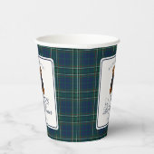 Gobelets En Papier Preppy Bear Tartan Pattern Boy Baby Shower (Droite)