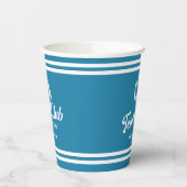 Gobelets En Papier Preppy Blue Tennis Club Custom Crest Party (Gauche)