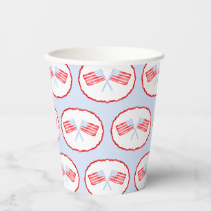 Gobelets En Papier Preppy Boys Red White & Two Patriotic Birthday