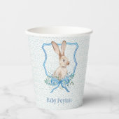 Gobelets En Papier Preppy Bunny Baby shower personnalisé (Recto)