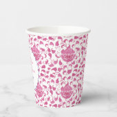 Gobelets En Papier Preppy Pink Chinoiserie Fête des mariées Party (Gauche)