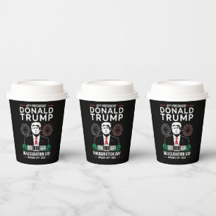 Gobelets En Papier Président 47 D J Trump Jour d'investiture Jan 2025