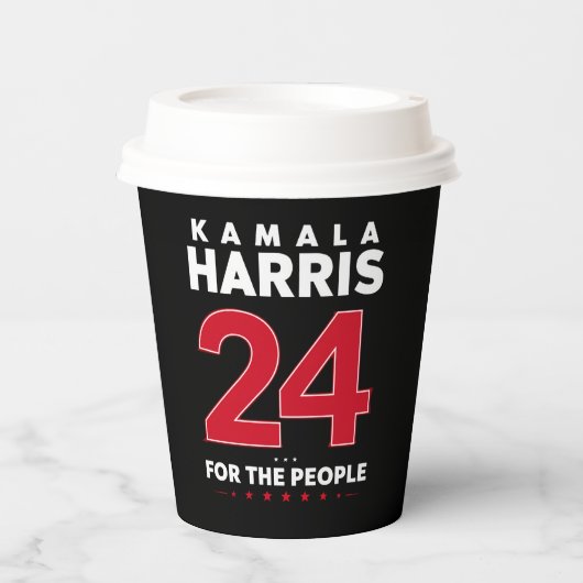 Gobelets En Papier Président 47 Kamala Harris 2024 Soutien Madame (Recto)