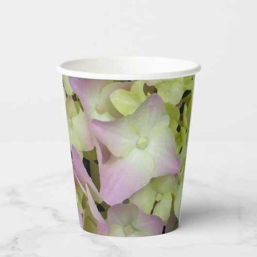 Gobelets En Papier Presque roses Hydrangeas Mariage (Verso)