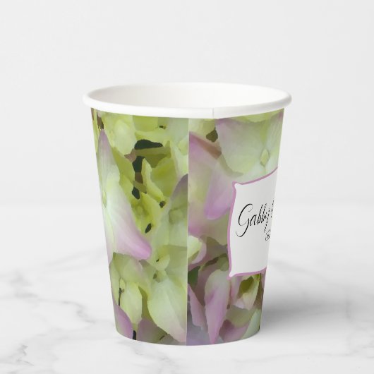 Gobelets En Papier Presque roses Hydrangeas Mariage (Droite)