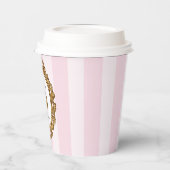 Gobelets En Papier Presse pour Champagne | Bandes roses (Gauche)