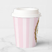 Gobelets En Papier Presse pour Champagne | Bandes roses (Droite)