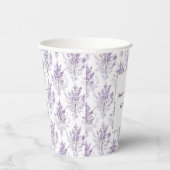 Gobelets En Papier Pretty Lavender Flowers Birthday (Droite)