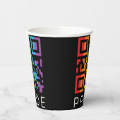 Gobelets En Papier Pride Rainbow QR Code LGBTQIA+ (Gauche)