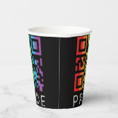 Gobelets En Papier Pride Rainbow QR Code LGBTQIA+ (Droite)