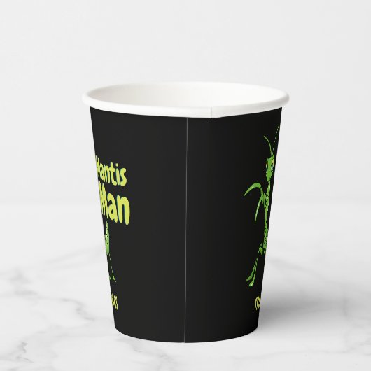 Gobelets En Papier Prier Mantis Man Green Garden Insect Personnaliser (Droite)