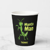Gobelets En Papier Prier Mantis Man Green Garden Insect Personnaliser (Recto)