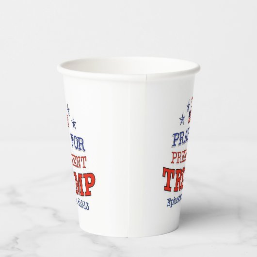 Gobelets En Papier PRIER POUR LES Tasses À Papier TRUMP (Droite)