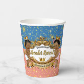 Gobelets En Papier Prince africain|Princesse rose et bleu - Révélatio (Verso)