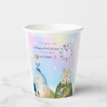 Gobelets En Papier Princess Blue Birthday Kids<br><div class="desc">Il était une fois une petite princesse se tournait...  Ligne d'anniversaire qui peut être modifiée. Invitations et autres offres de fête d'anniversaire... Joyeux anniversaire!</div>