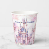 Gobelets En Papier Princess Castle Rose violet (Verso)