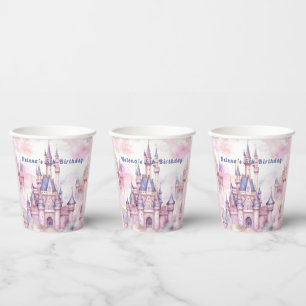 Gobelets En Papier Princess Castle Rose violet