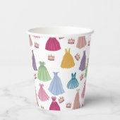 Gobelets En Papier Princess Dresses Fairytale Little Girl Motif (Verso)