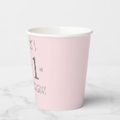 Gobelets En Papier Princess Elephant Balloon rose Grey 1er anniversai (Gauche)