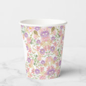 Gobelets En Papier Princess Floral Castle (Verso)
