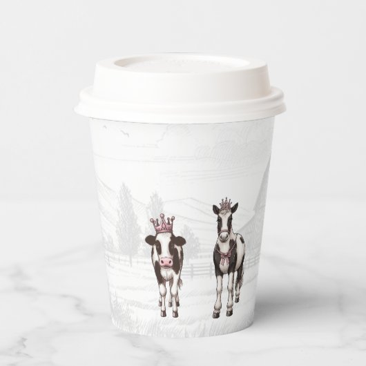 Gobelets En Papier Princesse Animaux Fête d'anniversaire (Gauche)