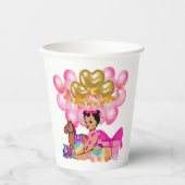 Gobelets En Papier Princesse en rose (Recto)