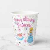 Gobelets En Papier Princesse Happy Birthday Paper Cup (Recto)