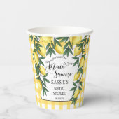 Gobelets En Papier Principale Fête des mariées tropicale citrons de t (Verso)