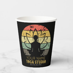 Gobelets En Papier Professeur de Fitness Yoga Studio Personnalisé Gu