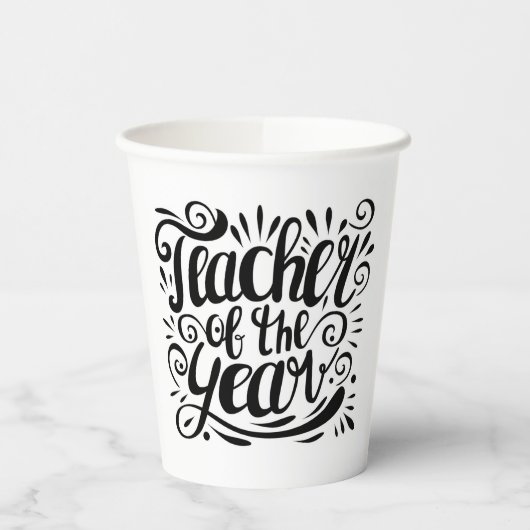 Gobelets En Papier Professeur de l'année (Gauche)