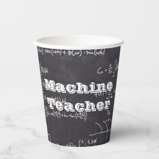 Gobelets En Papier Professeur de machine (Recto)