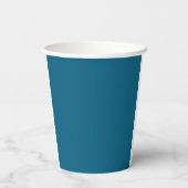 Gobelets En Papier Professional Plain Modern Elegant Your Name Blue (Verso)