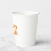 Gobelets En Papier Professionnel minimaliste moderne orange (Gauche)