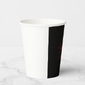 Gobelets En Papier Professionnel minimaliste rouge noir moderne (Droite)