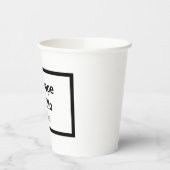 Gobelets En Papier Professionnel Moderne Simple Design Noir & Blanc (Gauche)