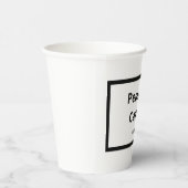 Gobelets En Papier Professionnel Moderne Simple Design Noir & Blanc (Droite)