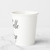Gobelets En Papier Professionnel Moderne Simple Noir & Blanc (Gauche)