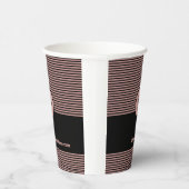 Gobelets En Papier Promotionnels Coiffeur rose et noir (Droite)