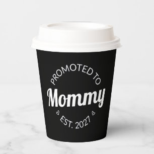 Gobelets En Papier Promue Maman dès 2027 Annonce de Nouvelle Maman Je