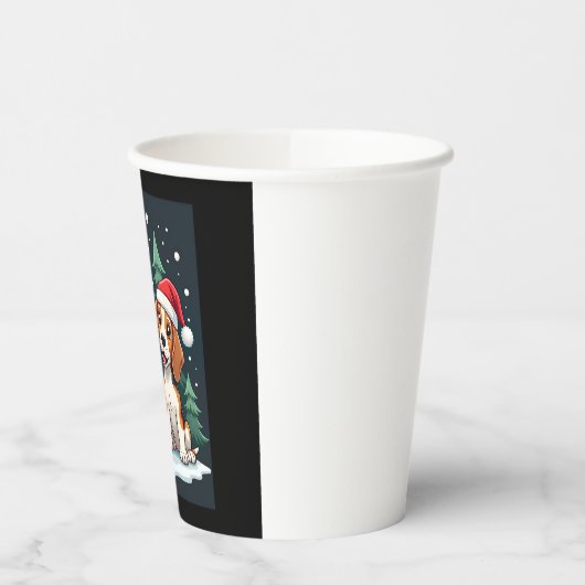 Gobelets En Papier Propriétaire de chien de Noël beagle Pajama de Noë (Gauche)