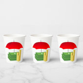 Gobelets En Papier Protection de la sécurité financière avec paraplui