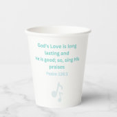 Gobelets En Papier Psaume 136:1 Tasse en papier (Recto)